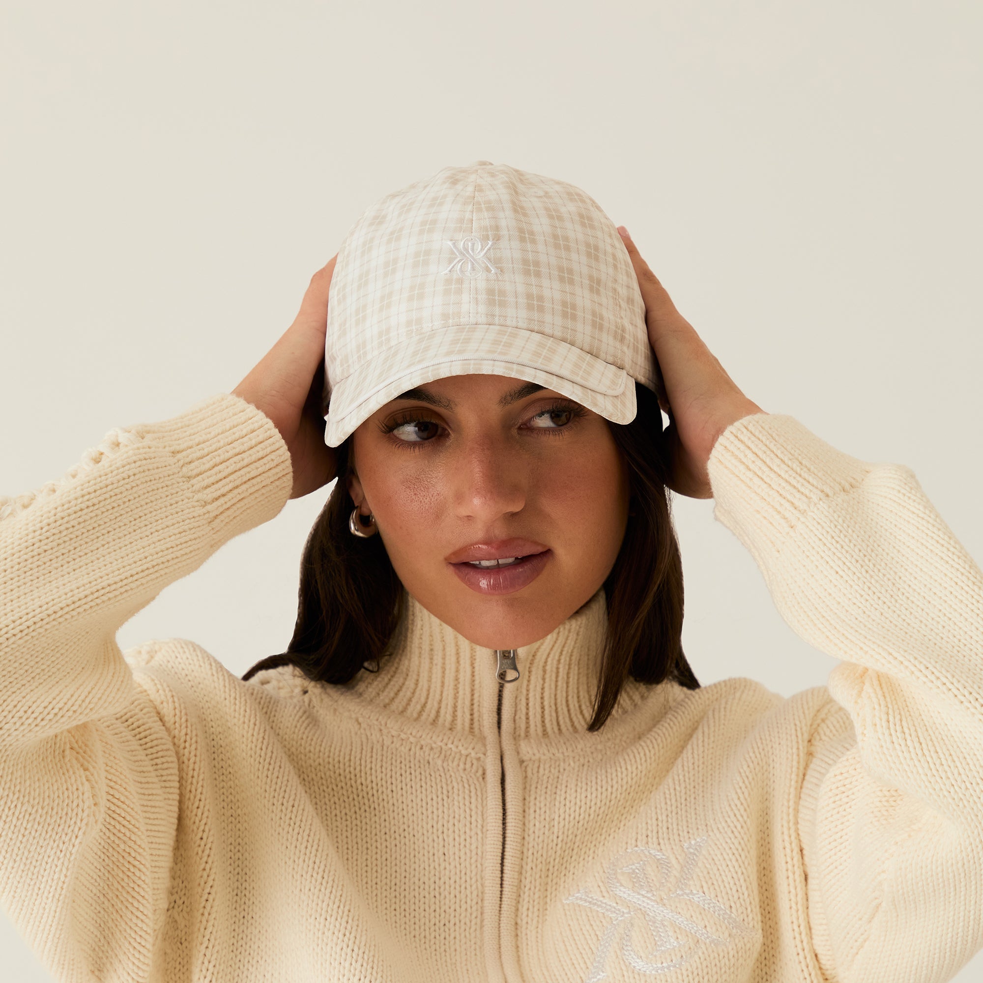 Kith Women Gingham Classic Cap - White | Kith White
