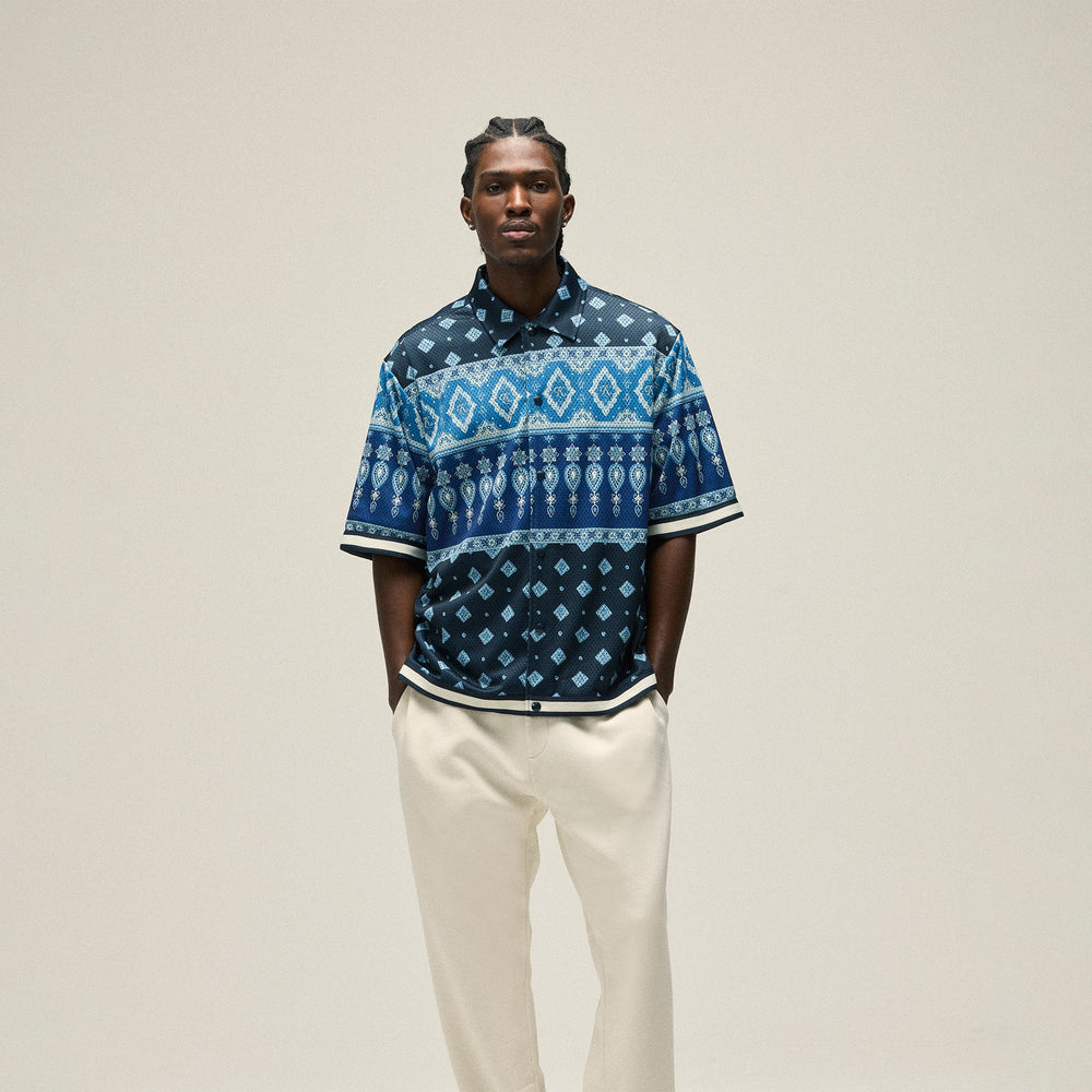 Kith Printed Mesh Woodpoint Shirt - Nocturnal | Kith Nocturnal
