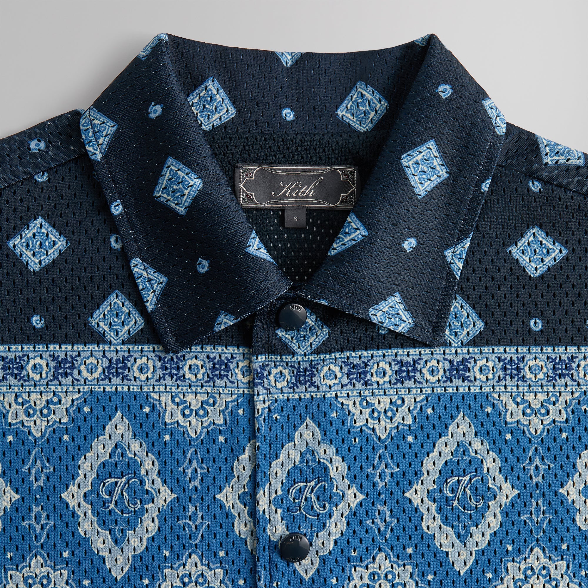 Kith Printed Mesh Woodpoint Shirt - Nocturnal | Kith Nocturnal