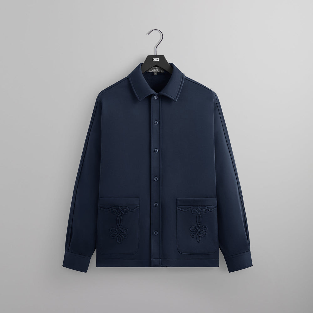 Kith Long Sleeve Boxy Collared Overshirt - Nocturnal | Kith Nocturnal