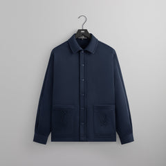 Kith Long Sleeve Boxy Collared Overshirt - Nocturnal | Kith Nocturnal