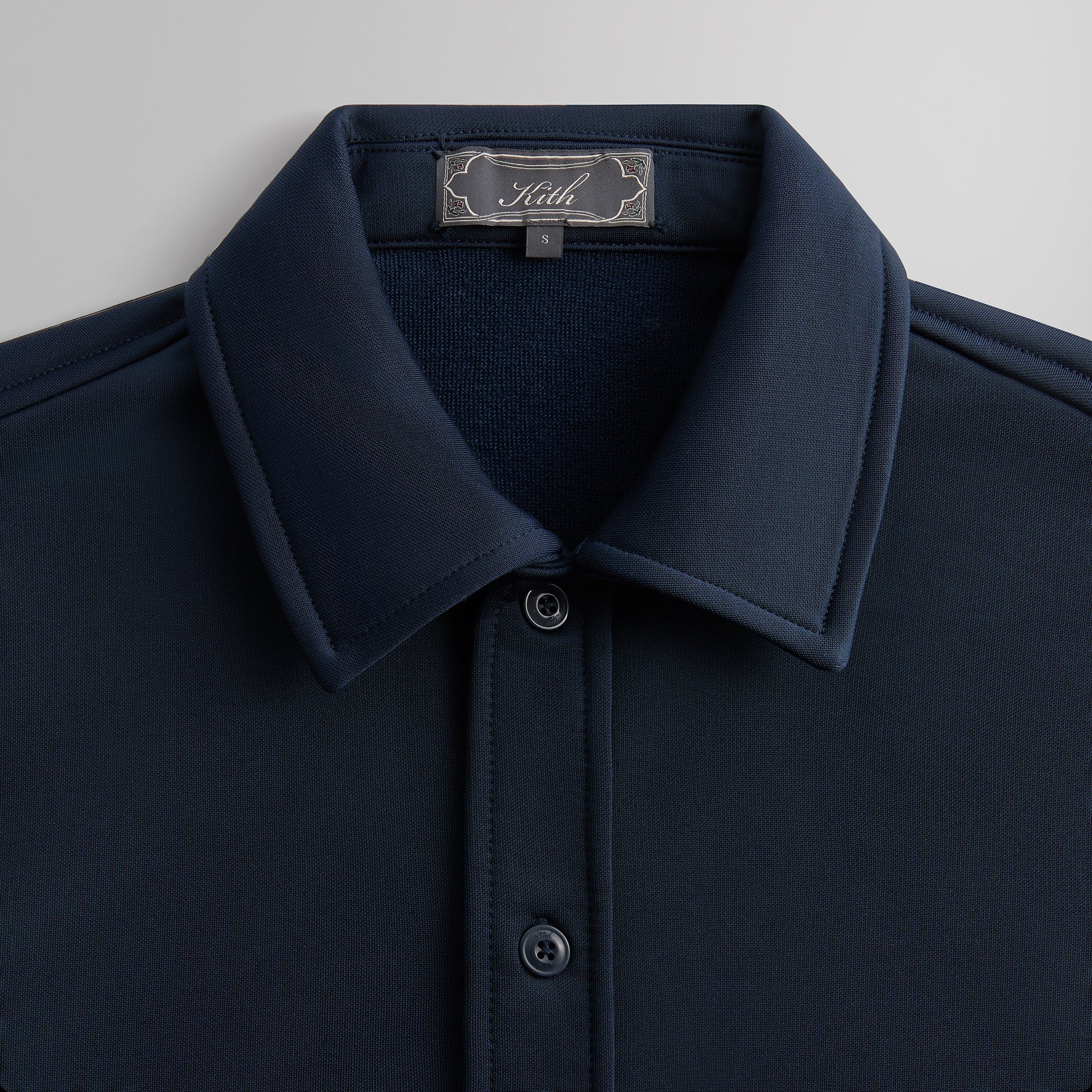 Kith Long Sleeve Boxy Collared Overshirt - Nocturnal | Kith Nocturnal