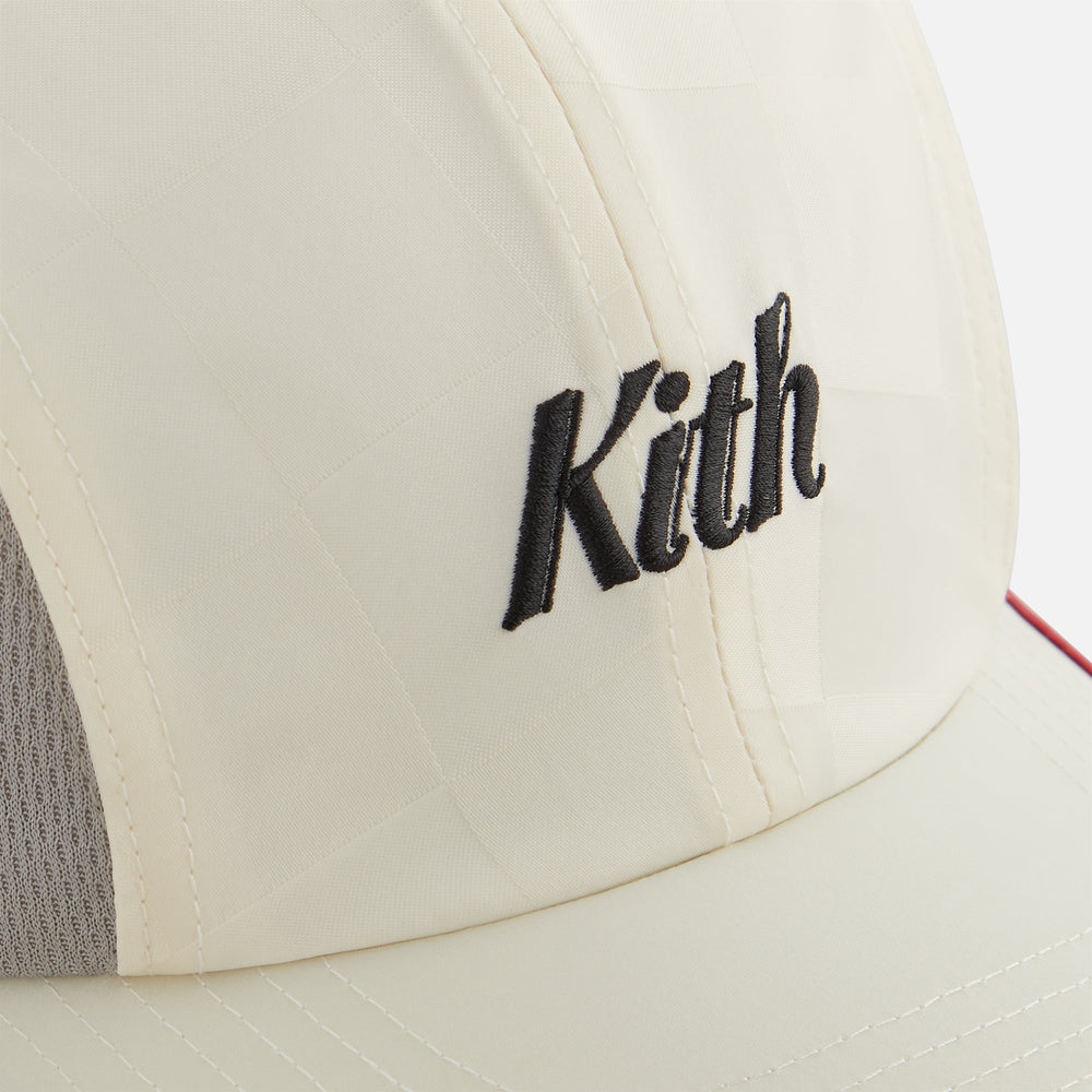 Kith Kids Checkered Satin Camper Cap - Sandrift | Kith Sandrift