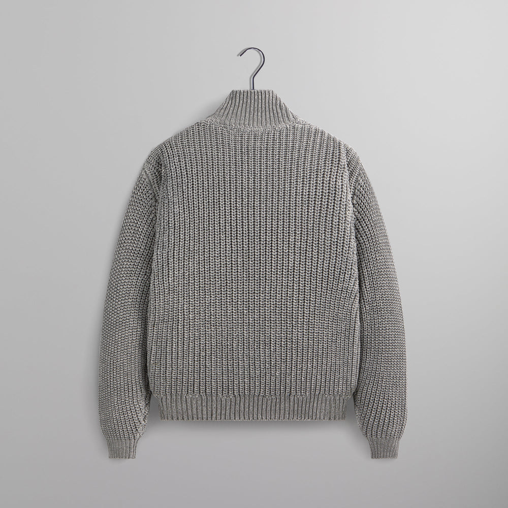 &Kin Reflective Wyona Full Zip Sweater - Silver | Kith Silver