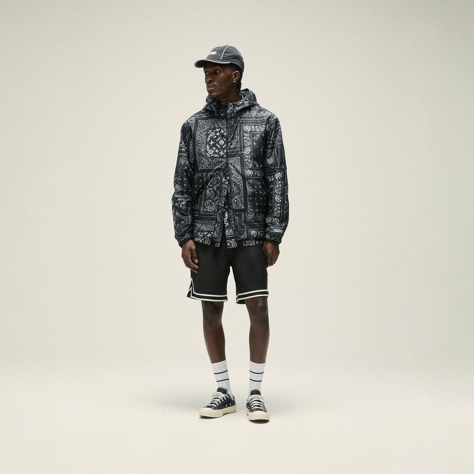 Kith Deconstructed Bandana Madison V Jacket - Black | Kith Black