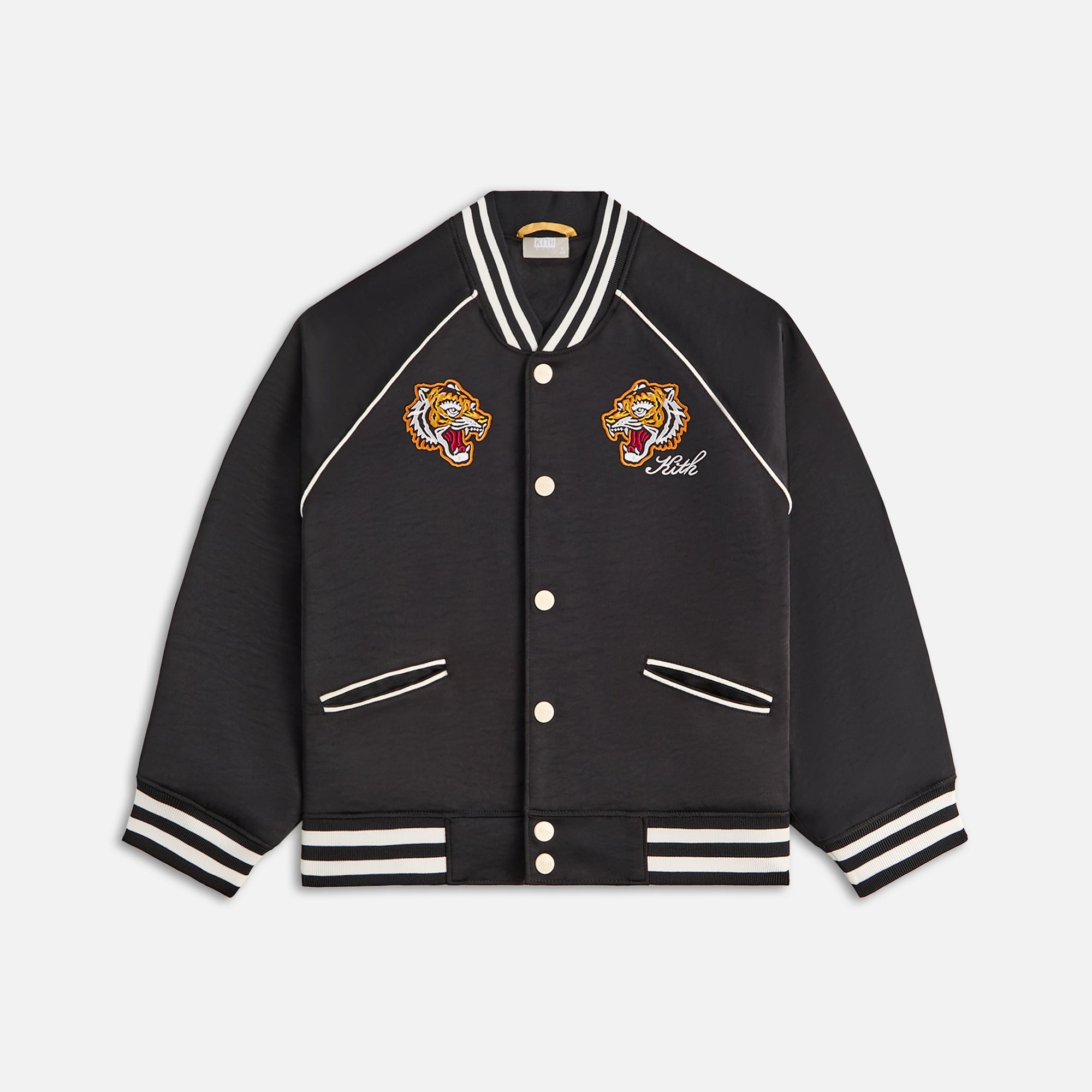 Kith Kids Satin Tiger Souvenir Jacket - Black | Kith Black