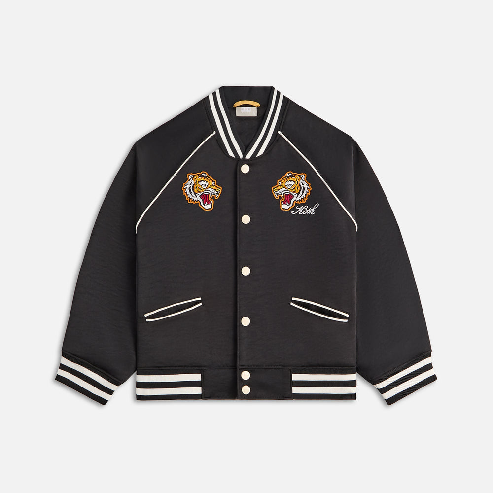 Kith Kids Satin Tiger Souvenir Jacket - Black | Kith Black