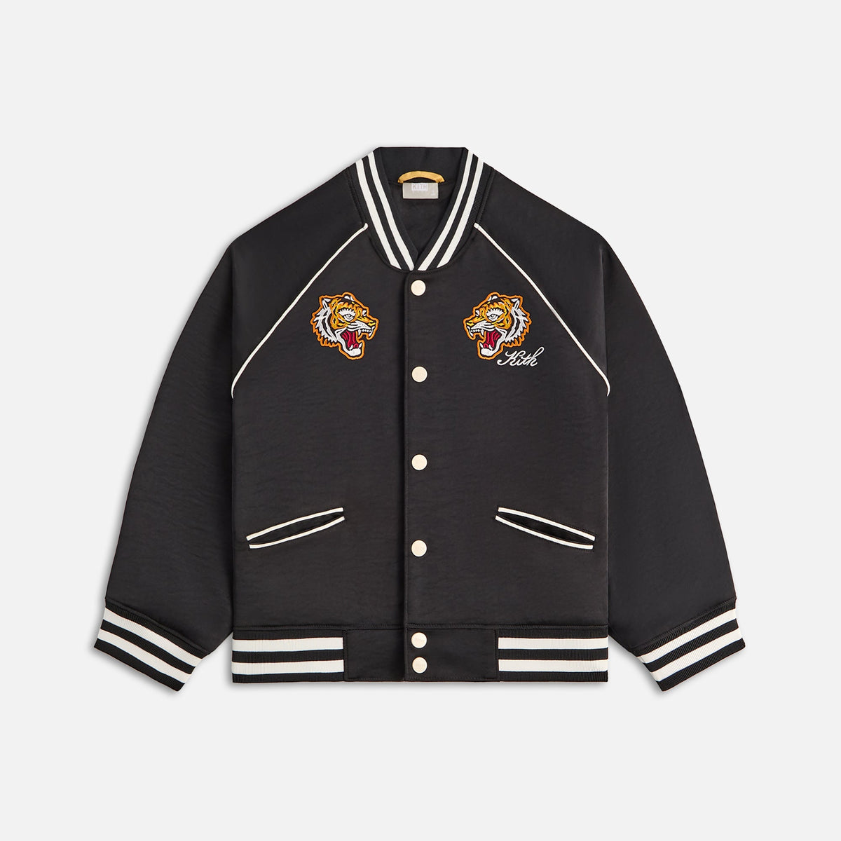 Kith Kids Satin Tiger Souvenir Jacket - Black | Kith Black