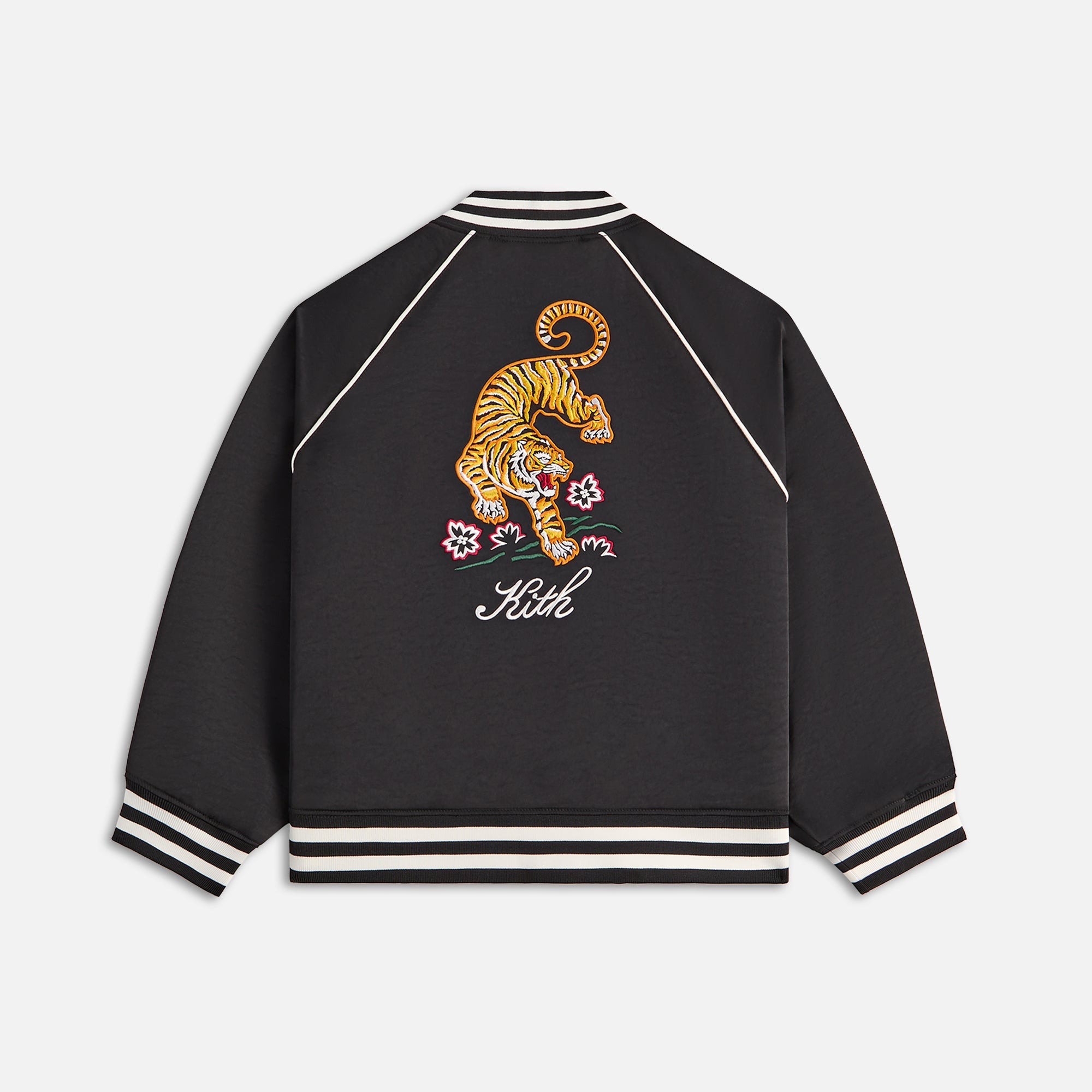 Kith Kids Satin Tiger Souvenir Jacket - Black | Kith Black