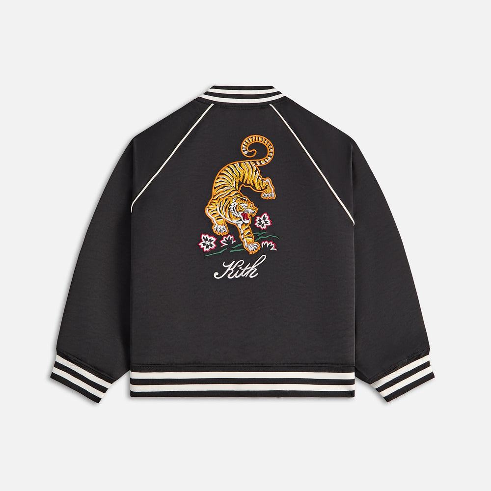 Kith Kids Satin Tiger Souvenir Jacket - Black | Kith Black