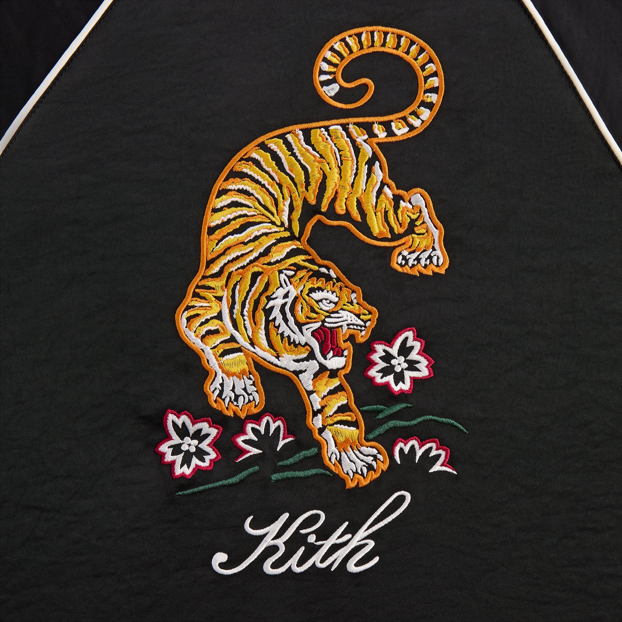 Kith Kids Satin Tiger Souvenir Jacket - Black | Kith Black