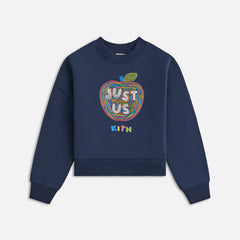 Kith Kids Just Us Apple Nelson Crewneck - Nocturnal | Kith Nocturnal
