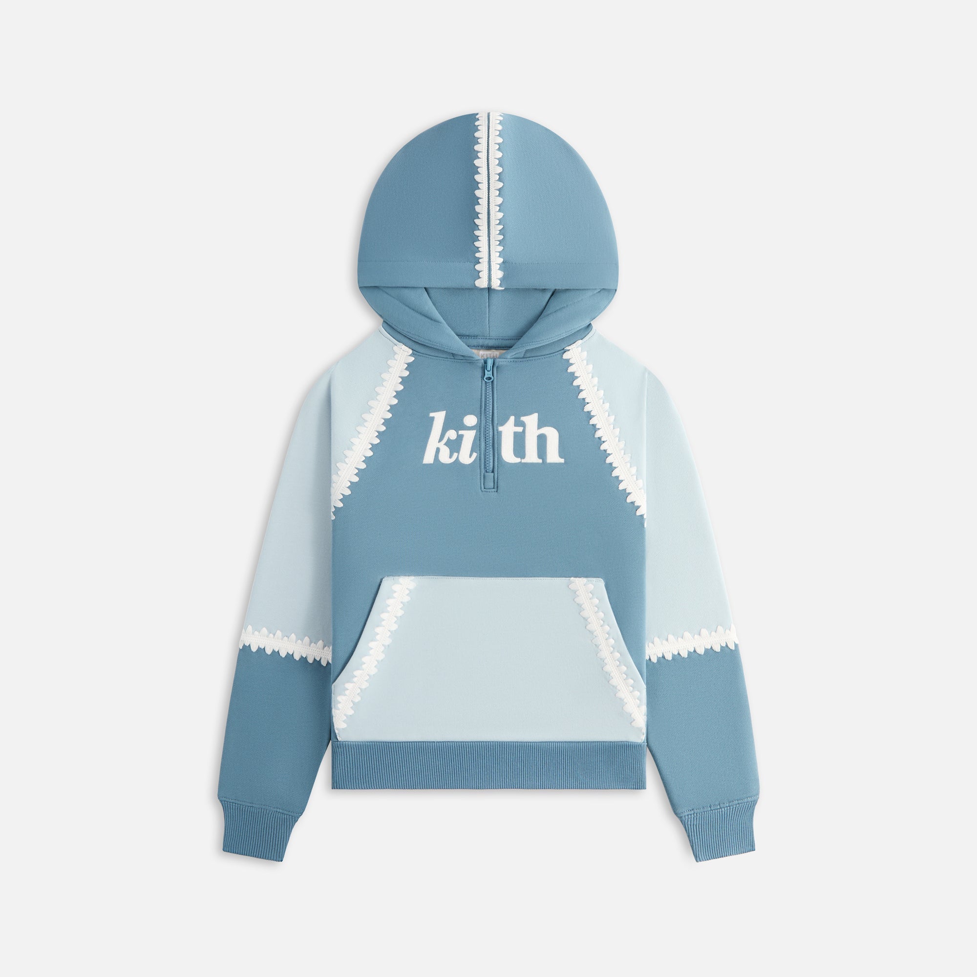 Kith Kids Color-Blocked Vale Nelson Quarter Zip Hoodie - Farrow | Kith Farrow