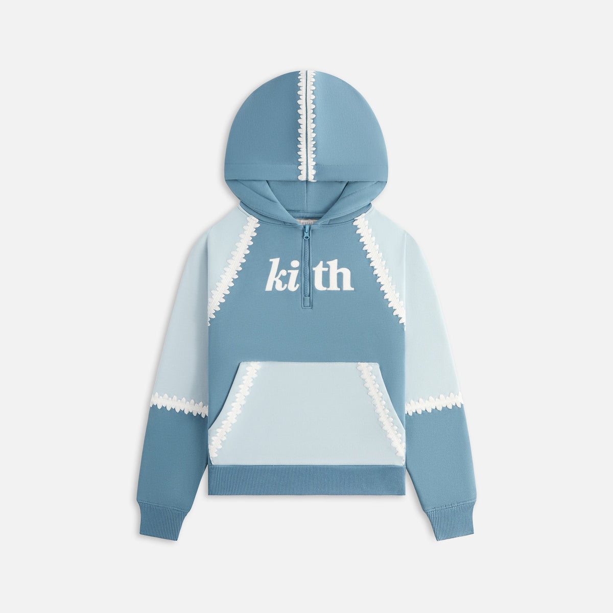 Kith Kids Color-Blocked Vale Nelson Quarter Zip Hoodie - Farrow | Kith Farrow