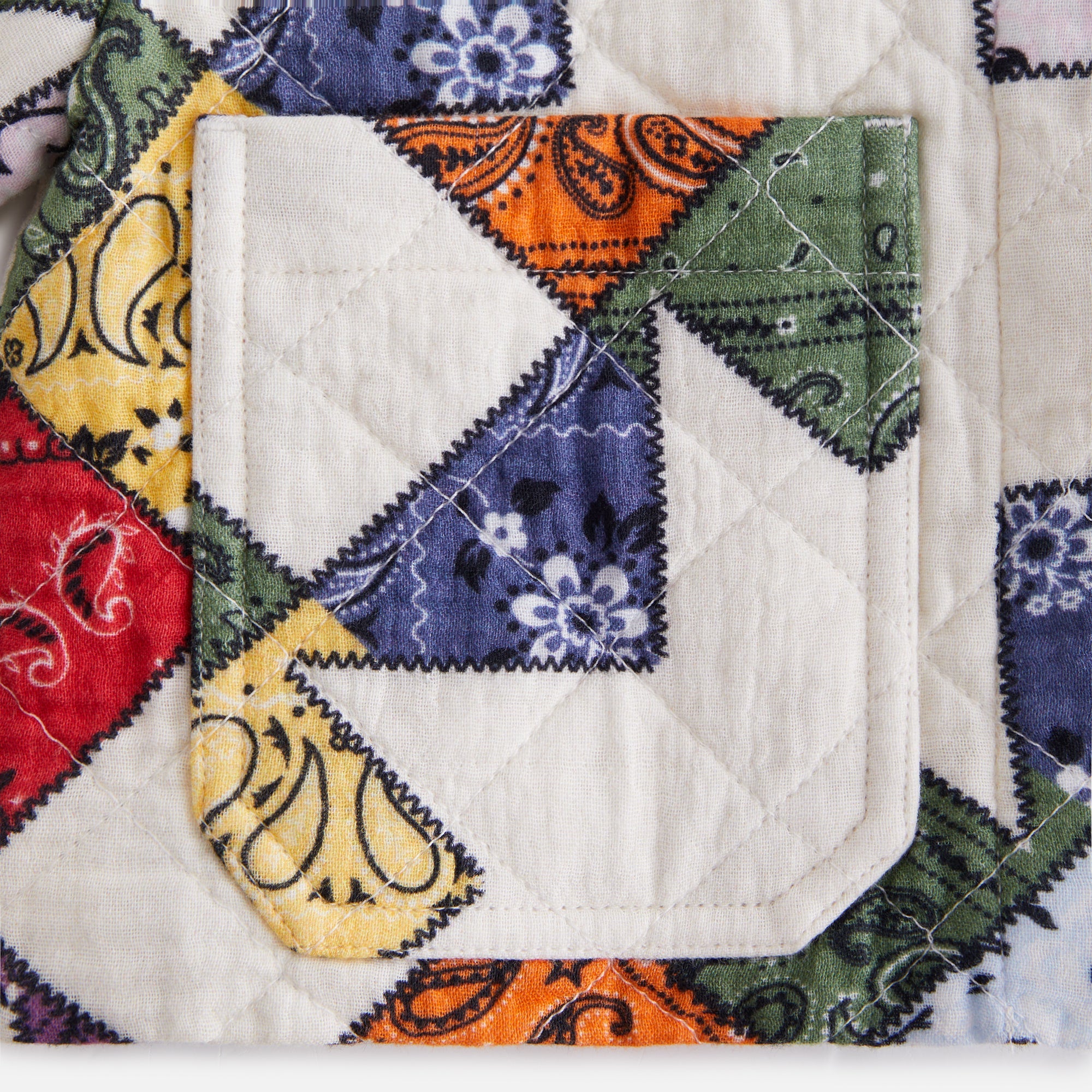 Kith Kids Quilted Patchwork Cropped Liner - Sandrift | Kith Sandrift