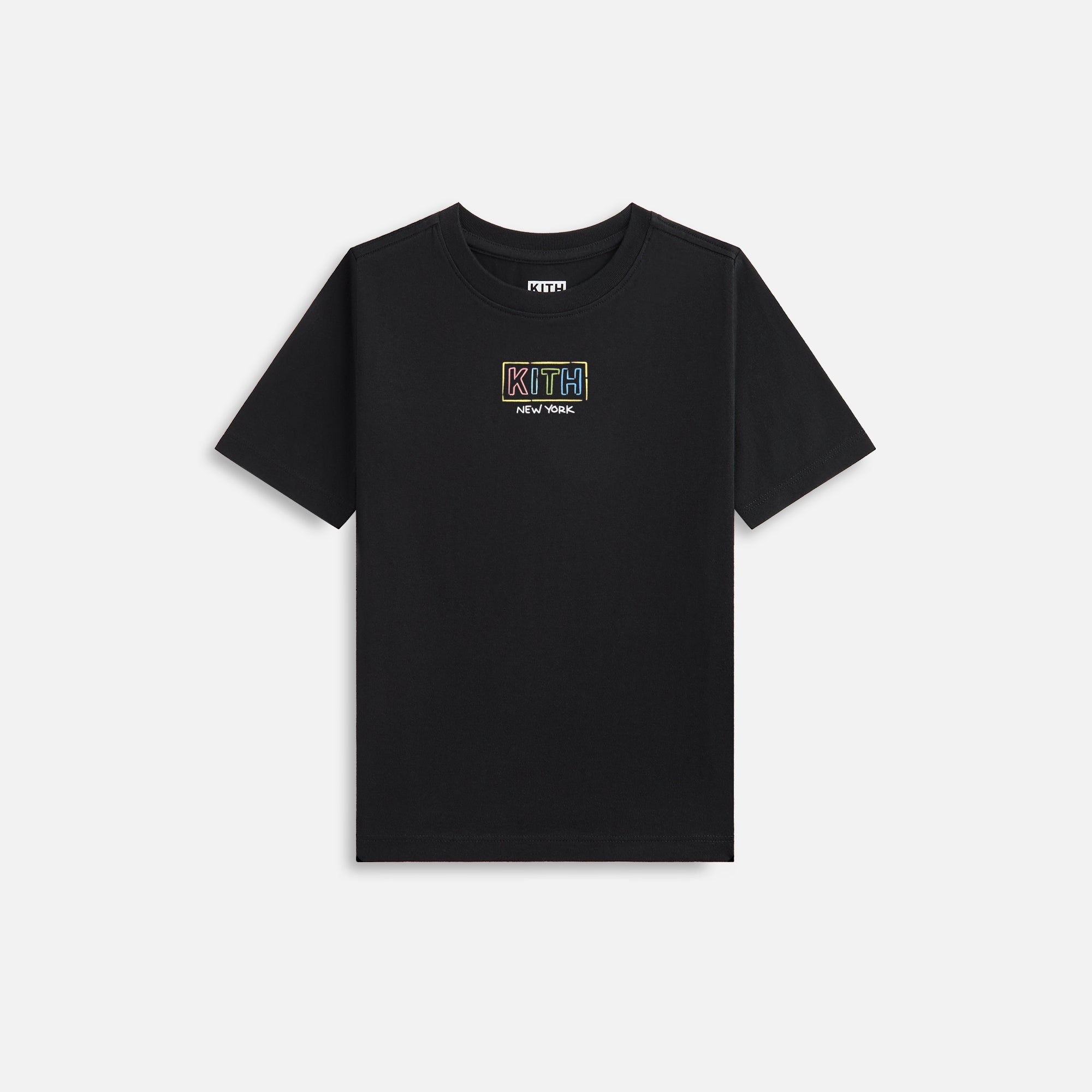 Kith Kids New York Classic Logo Tee - Black | Kith Black