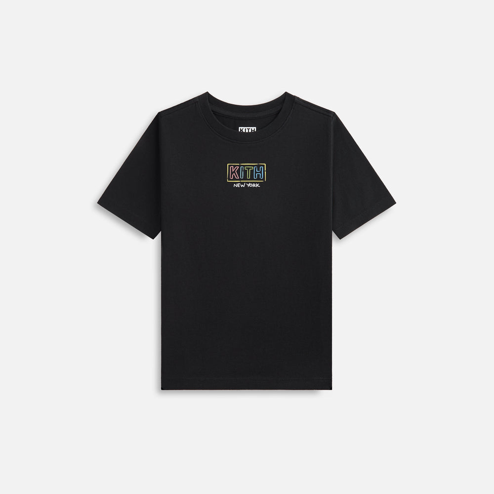 Kith Kids New York Classic Logo Tee - Black | Kith Black