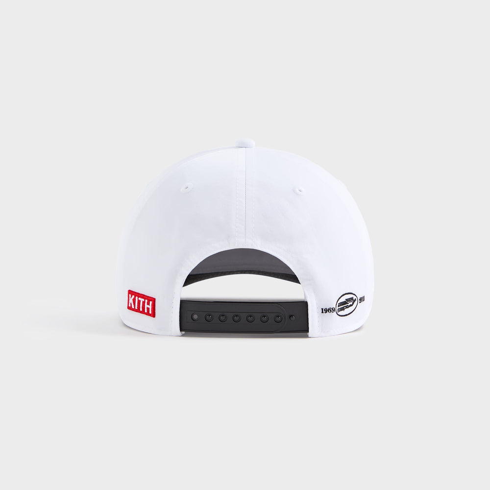 Kith for Cigarette Wrinkle Nylon Bay Low Pinch Crown Snapback - White | Kith White
