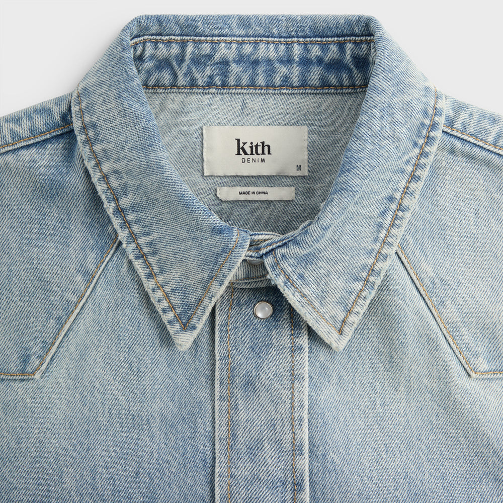 Kith Webster Denim Shirt - Light Indigo | Kith Light Indigo
