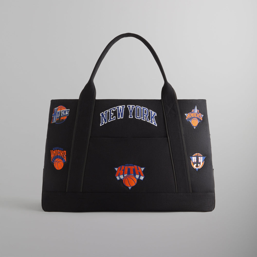 Kith for the New York Knicks All Over Embroidered Canvas Tote - Black | Kith Black