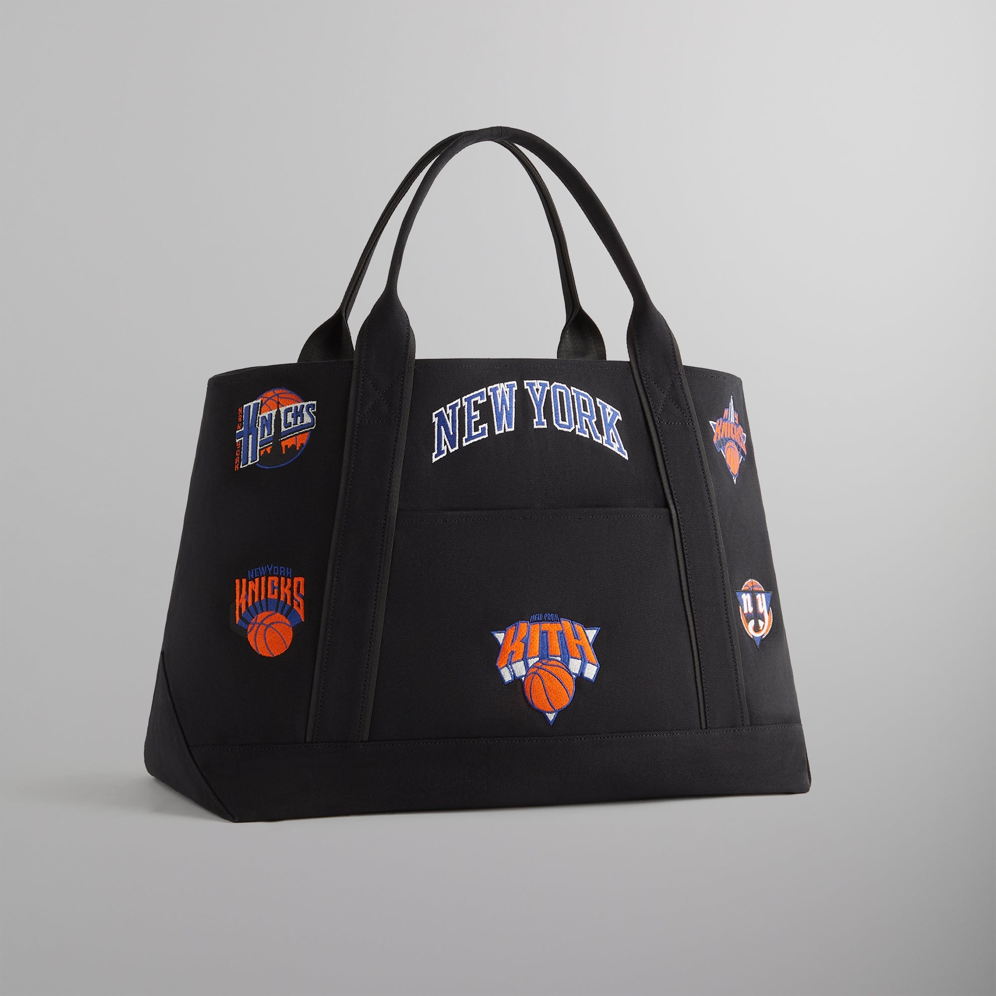 Kith for the New York Knicks All Over Embroidered Canvas Tote - Black | Kith Black