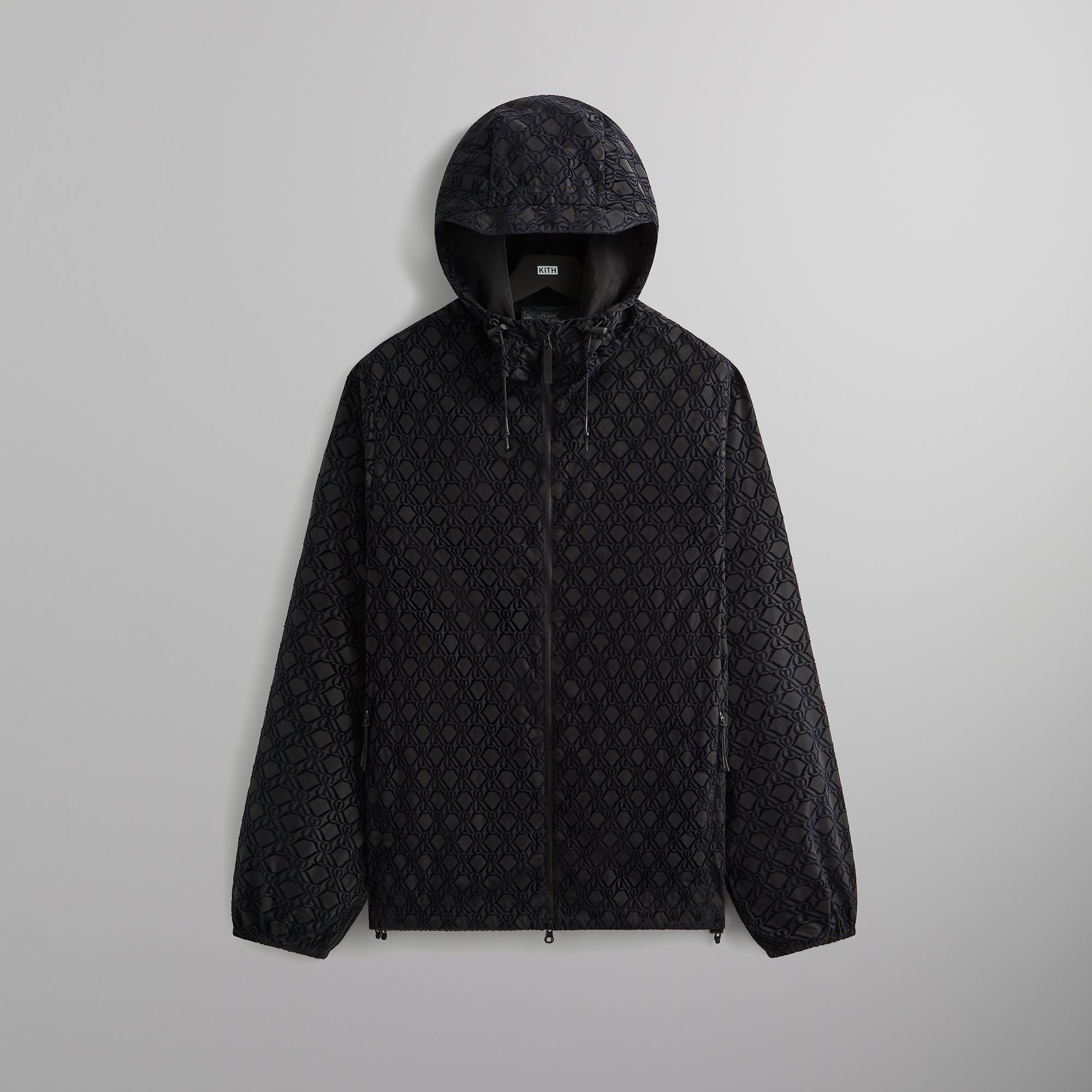Kith Flocked Crest Damien Windbreaker - Black | Kith Black