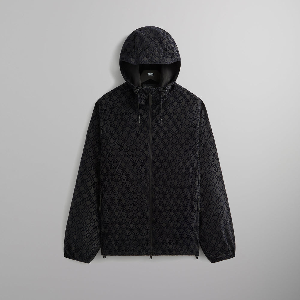 Kith Flocked Crest Damien Windbreaker - Black | Kith Black