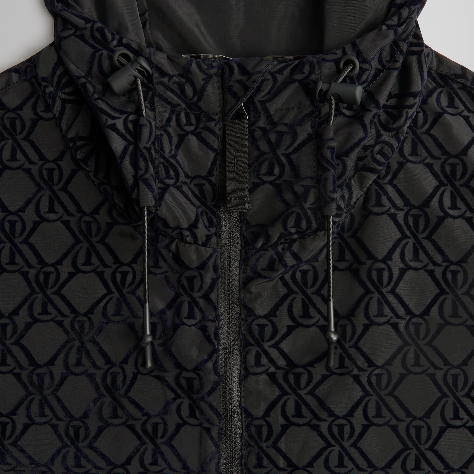 Kith Flocked Crest Damien Windbreaker - Black | Kith Black