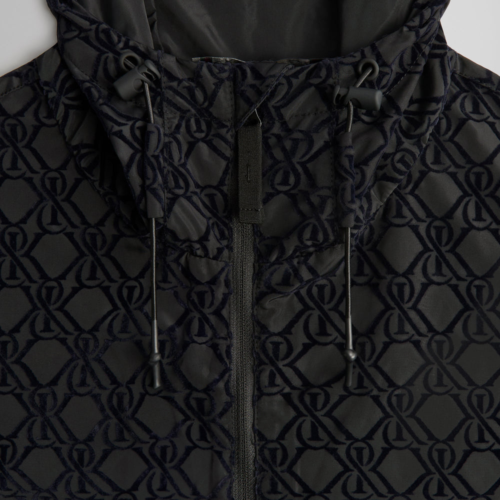Kith Flocked Crest Damien Windbreaker - Black | Kith Black