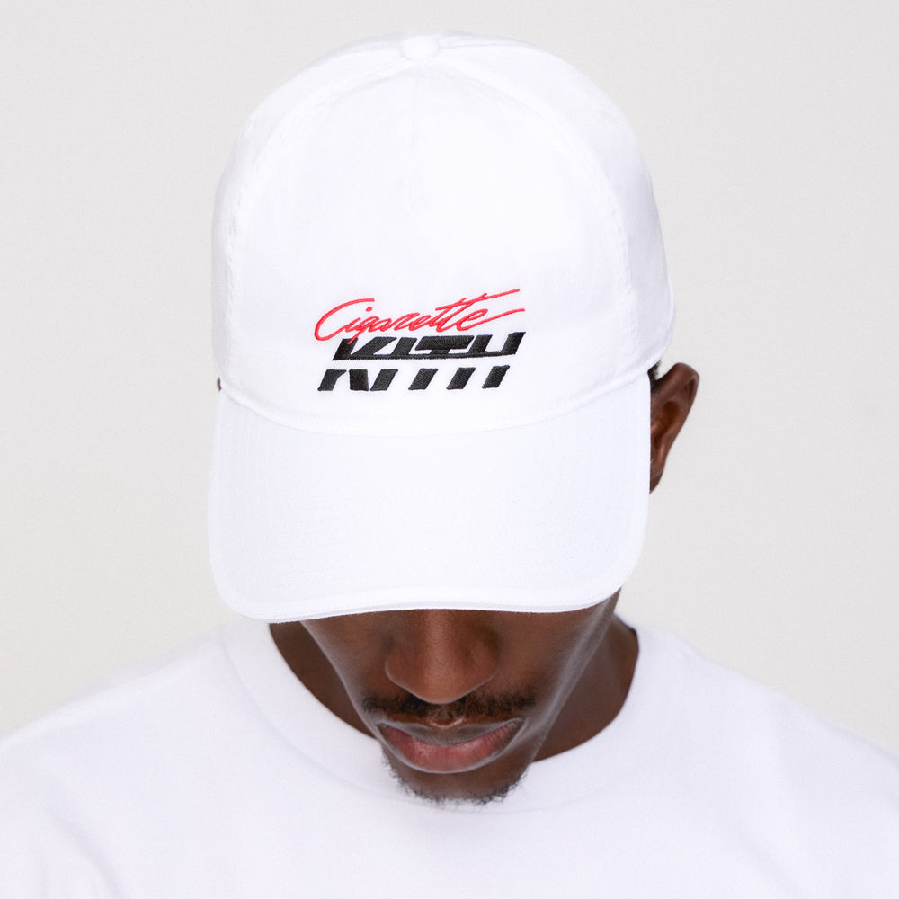 Kith for Cigarette Wrinkle Nylon Bay Speed Low Pinch Crown Snapback - | Kith White