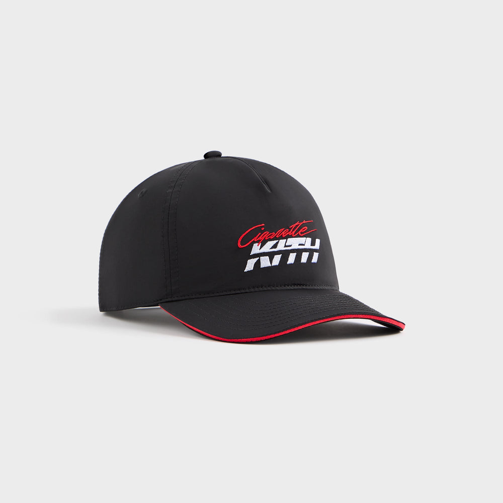 Kith for Cigarette Wrinkle Nylon Bay Speed Low Pinch Crown Snapback - | Kith Black