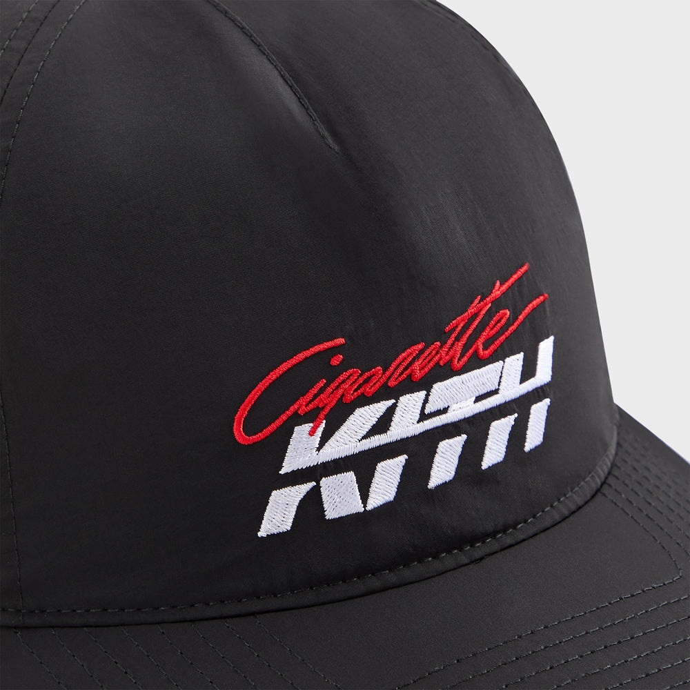 Kith for Cigarette Wrinkle Nylon Bay Speed Low Pinch Crown Snapback - | Kith Black