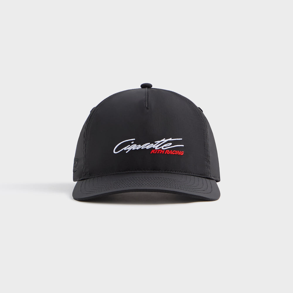 Kith for Cigarette Wrinkle Nylon Bay Low Pinch Crown Snapback - Black | Kith Black
