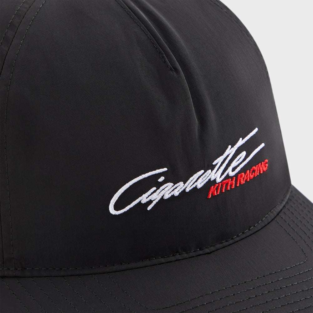 Kith for Cigarette Wrinkle Nylon Bay Low Pinch Crown Snapback - Black | Kith Black