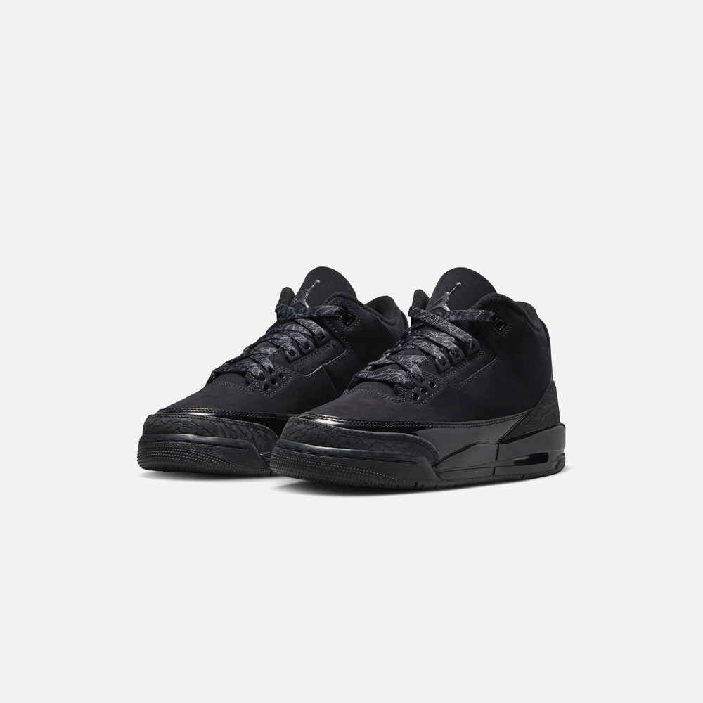 Jordan GS Air Jordan 3 Retro - Black / Dark Charcoal / Black | Kith Black / Dark Charcoal / Black