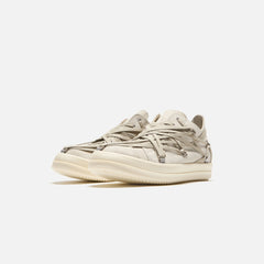 Rick Owens Megalaced Low Sneaks - Scarpe In Pelle Dinge / Milk | Kith Scarpe In Pelle Dinge / Milk