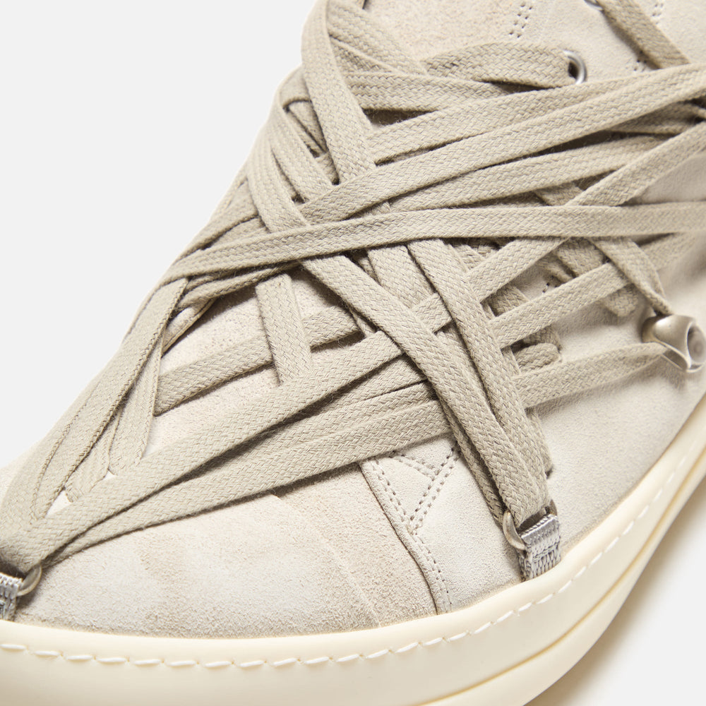 Rick Owens Megalaced Low Sneaks - Scarpe In Pelle Dinge / Milk | Kith Scarpe In Pelle Dinge / Milk
