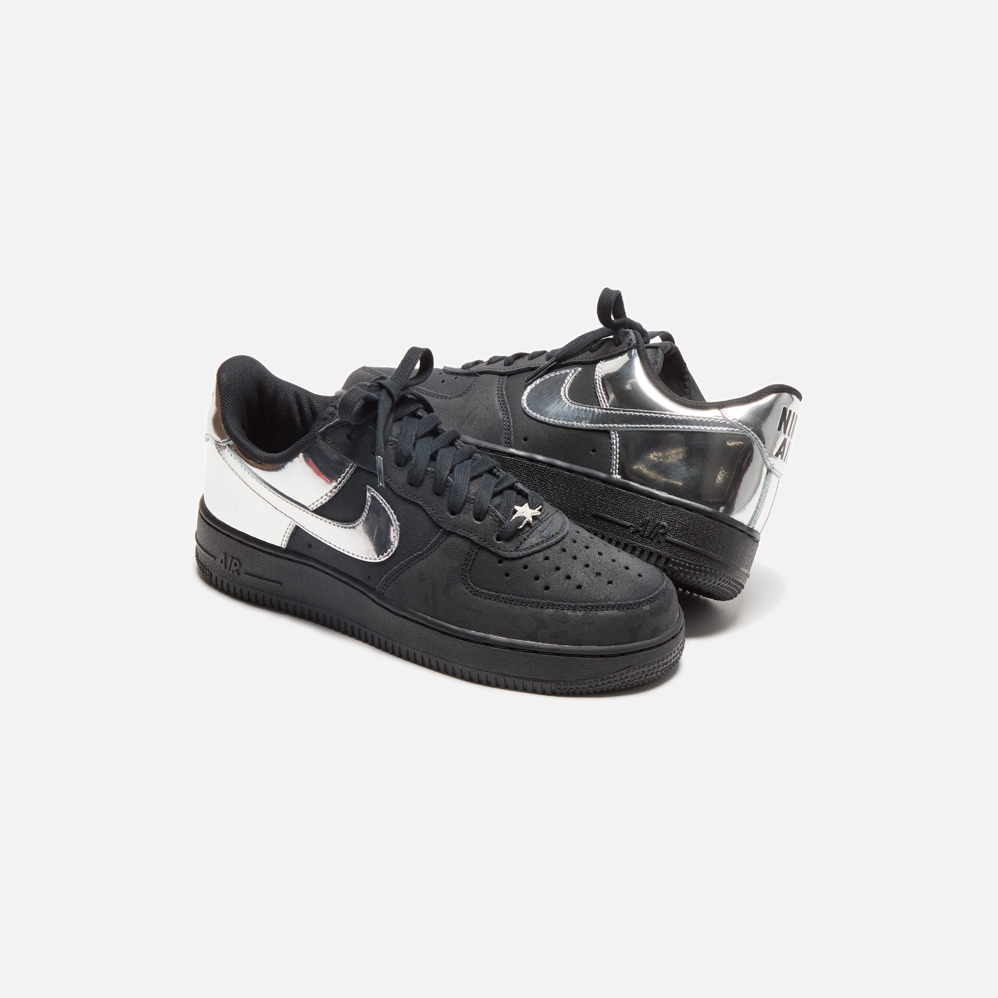 Nike Air Force 1 - Black / Metallic Silver | Kith Black / Metallic Silver