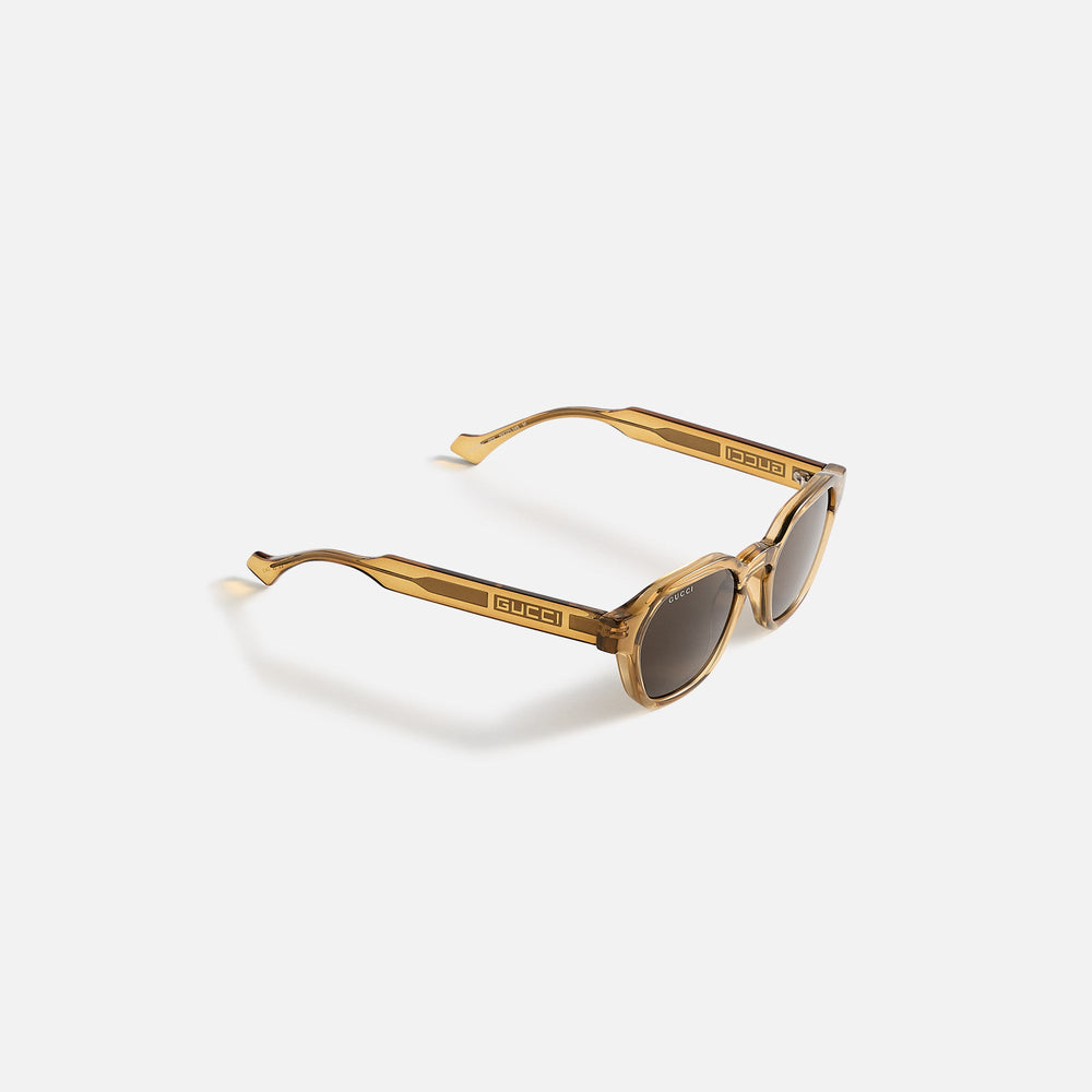 Gucci Square Frames - Dark Crystal Yellow / Brown | Kith Dark Crystal Yellow / Brown