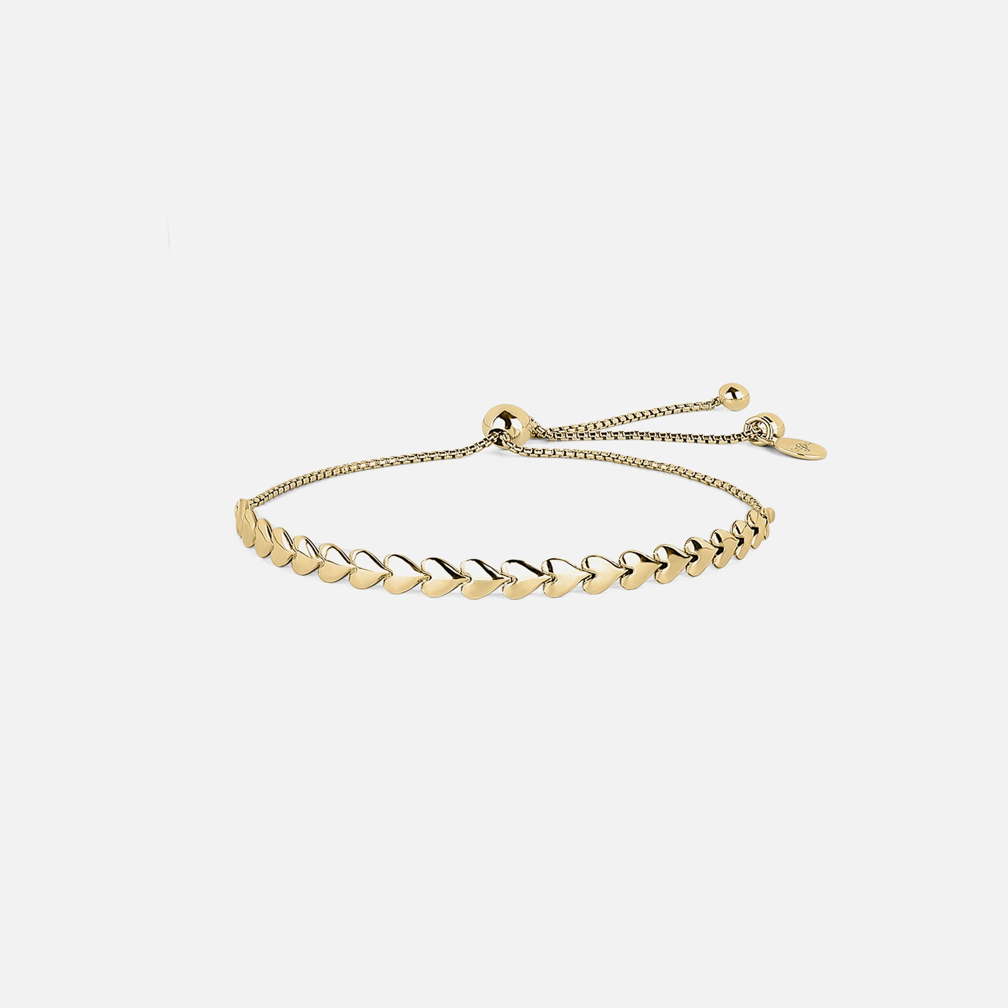 SHASHI Heart Tennis Bracelet - Gold | Kith Gold
