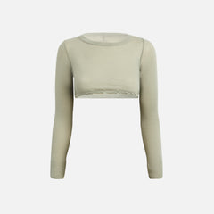 Rick Owens Long Sleeve Crop Top - Celadon | Kith Celadon