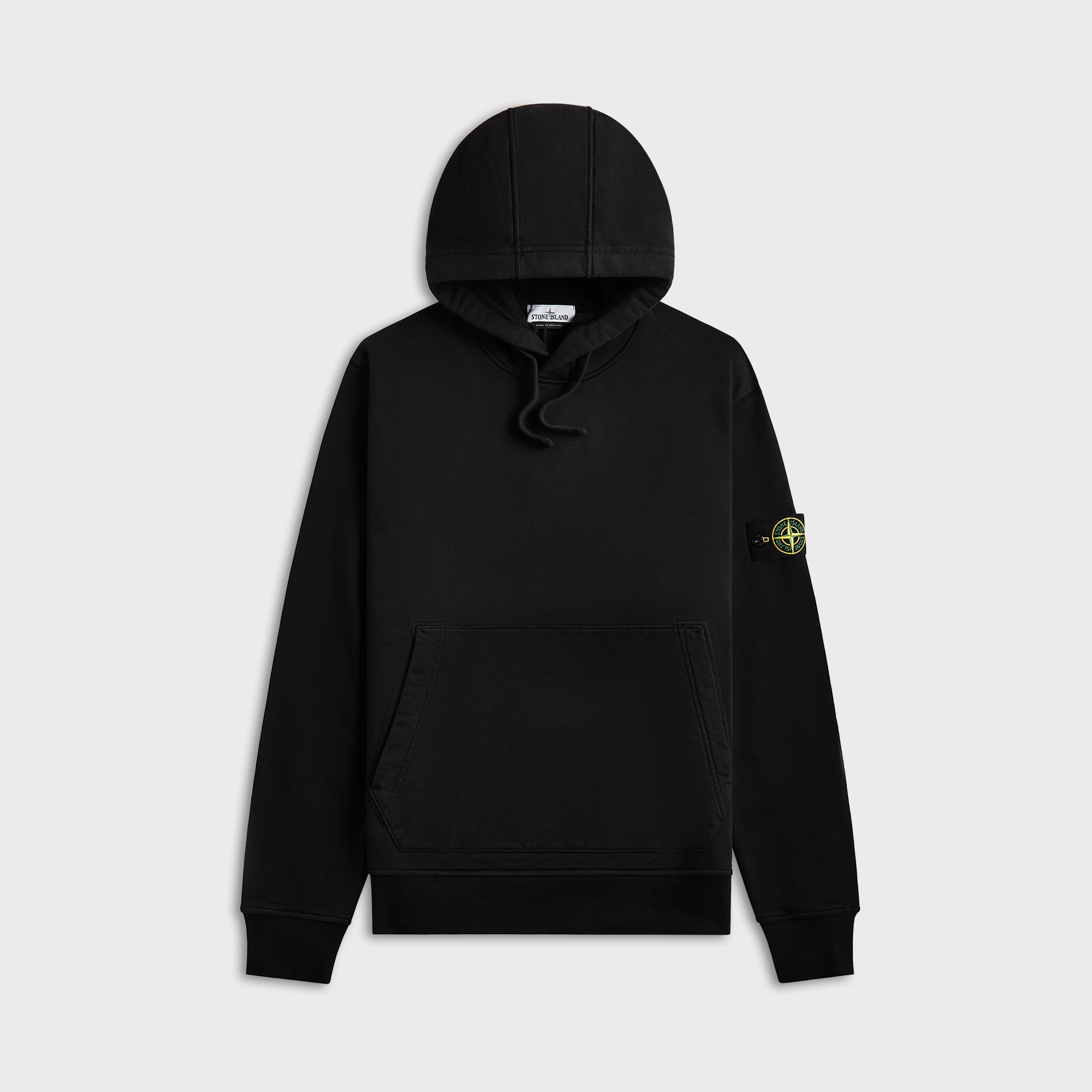 Stone Island Garment Dyed Cotton Hoodie - Black | Kith Black