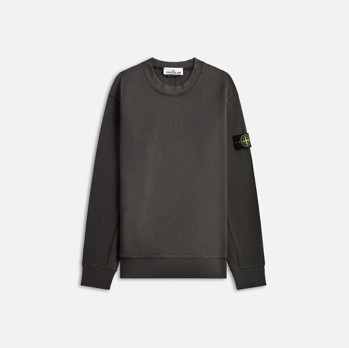 Stone Island Cotton Waffle Fleece Sweatshirt - Charcoal | Kith Charcoal