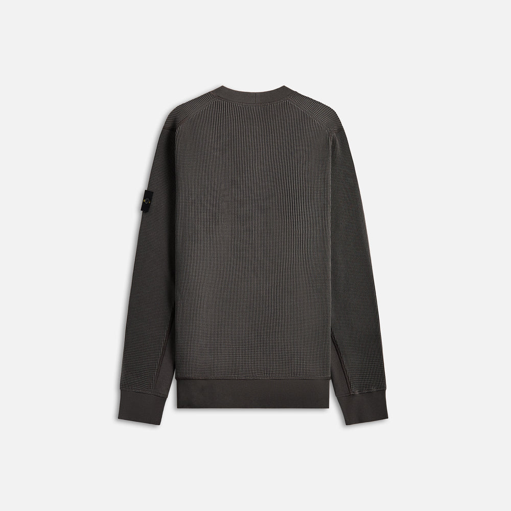 Stone Island Cotton Waffle Fleece Sweatshirt - Charcoal | Kith Charcoal
