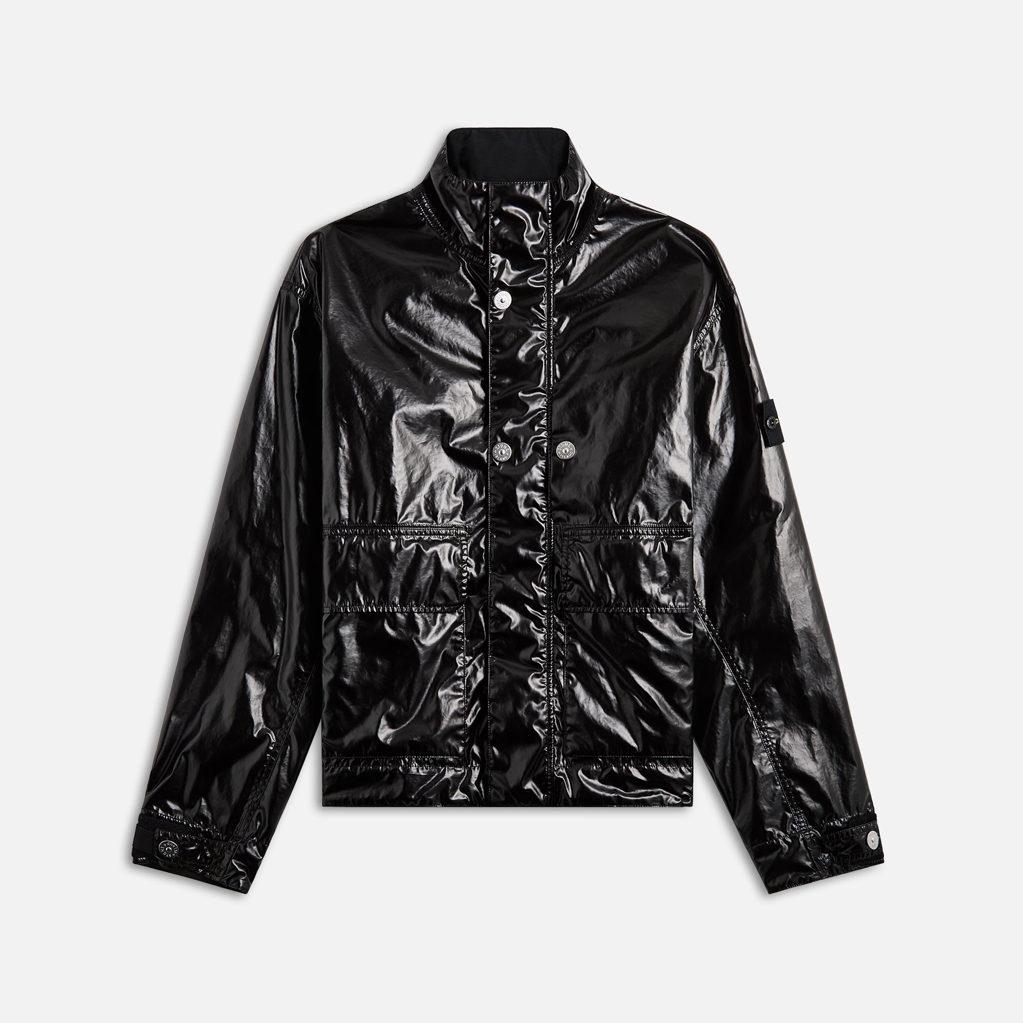 Stone Island Mussola Gommata-Tc Garment Dyed Jacket - Black | Kith Black