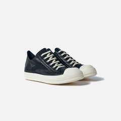 Rick Owens WMNS Scarpe Low Sneaker - Scarpe in Pelle Black / Milk / Mi | Kith Scarpe in Pelle Black / Milk / Milk