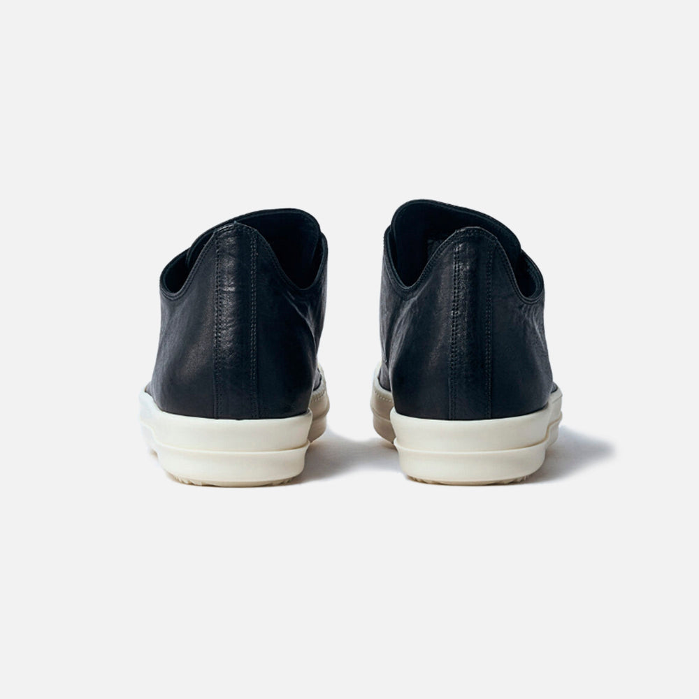 Rick Owens WMNS Scarpe Low Sneaker - Scarpe in Pelle Black / Milk / Mi | Kith Scarpe in Pelle Black / Milk / Milk