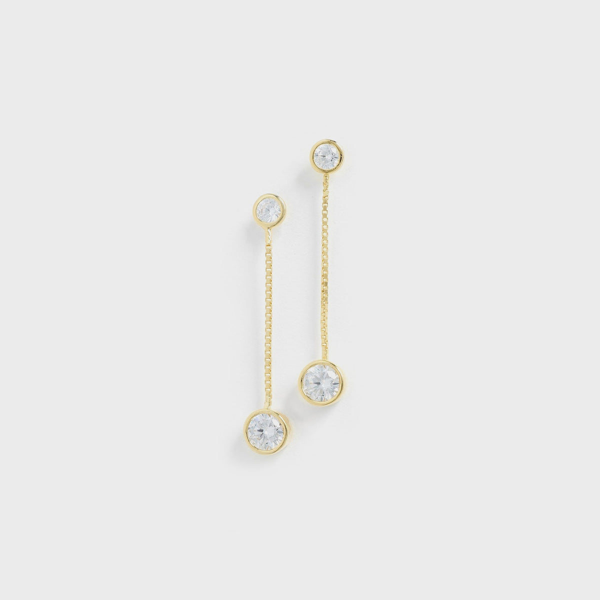 SHASHI Solitaire Moissanite Drop Earring - Gold | Kith Gold