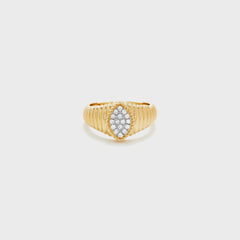 Yvonne Leon Baby Chevaliere Marquise Berlingot Diamants - Gold | Kith Gold