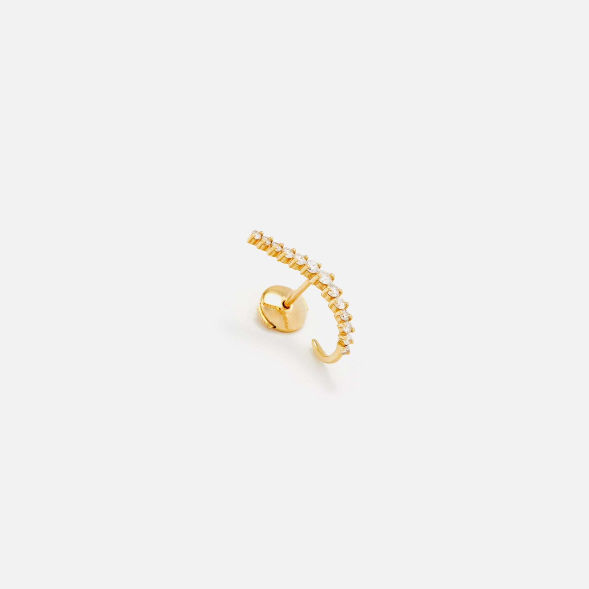 Yvonne Leon Puce Ligne Vague Diamants - Gold | Kith Gold